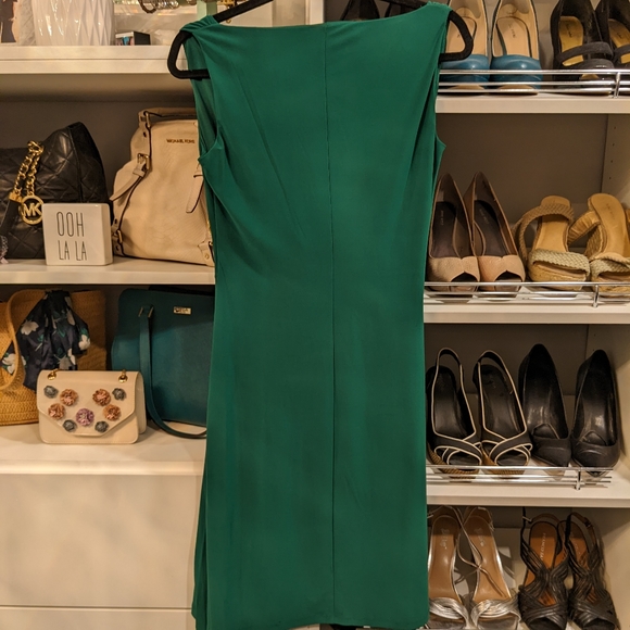 Dark Green Evan Picone Dress, Sive 4 - Picture 3 of 5